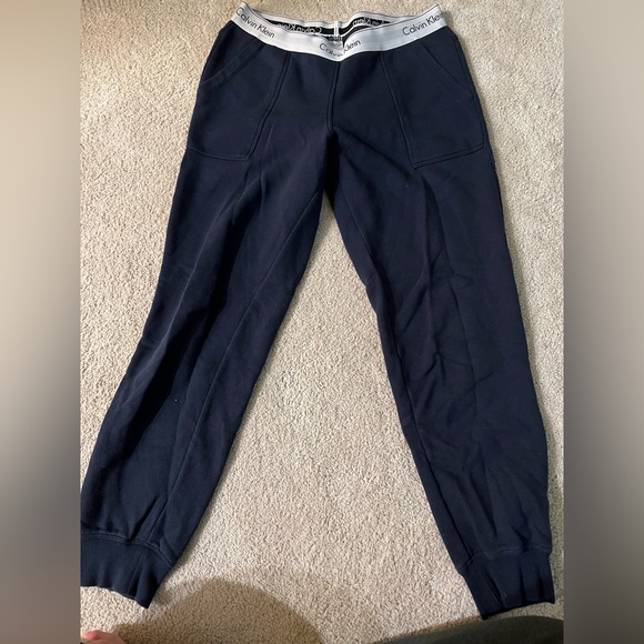 Navy Calvin Klein Joggers - Picture 1 of 3